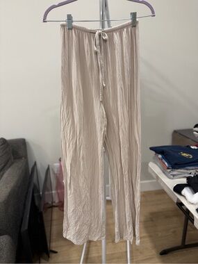 Savage X Fenty Beige Wide Leg Lounge Pants